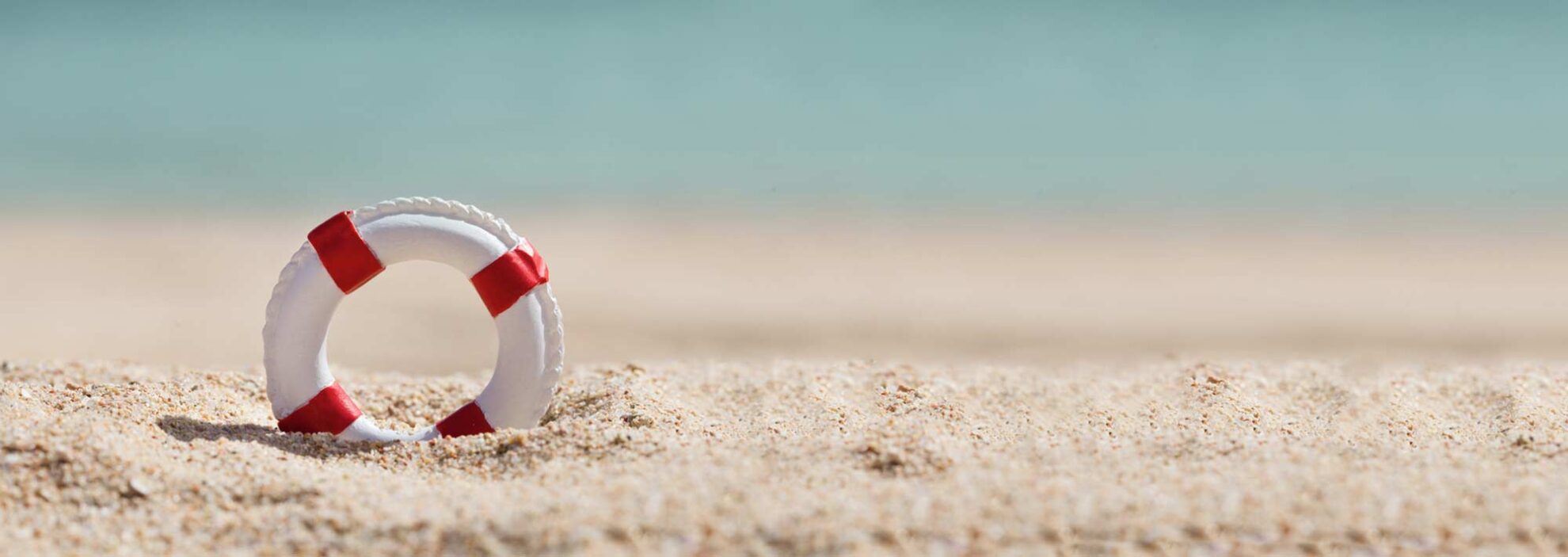 Nahaufnahme eines Miniatur-Rettungsrings